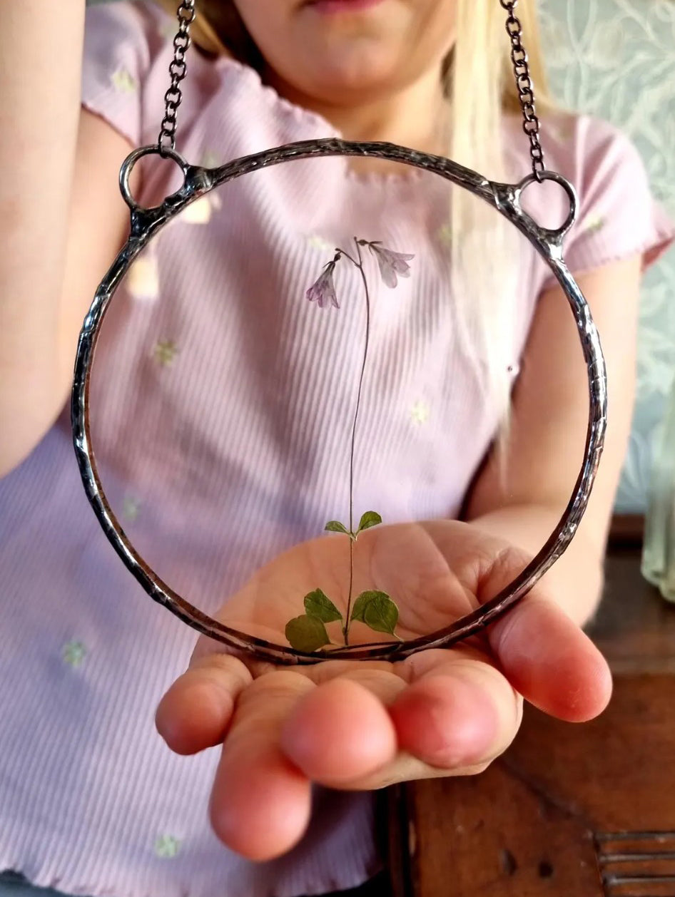 Linnea, Small Twinflower wall hanging, Terrarium decor.