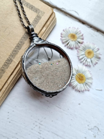 Tree of life necklace, with moving sand.