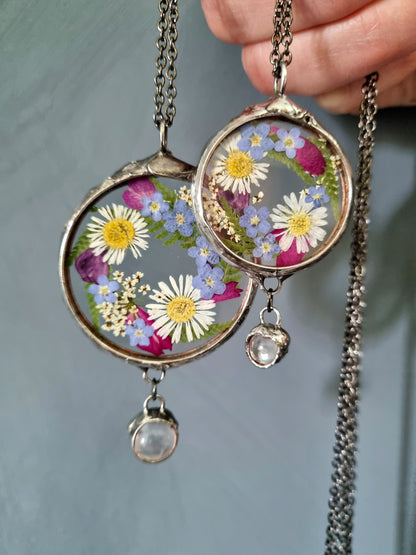 Midsummer necklace, Terrarium necklace.