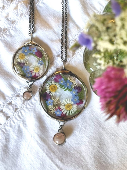 Midsummer necklace, Terrarium necklace.