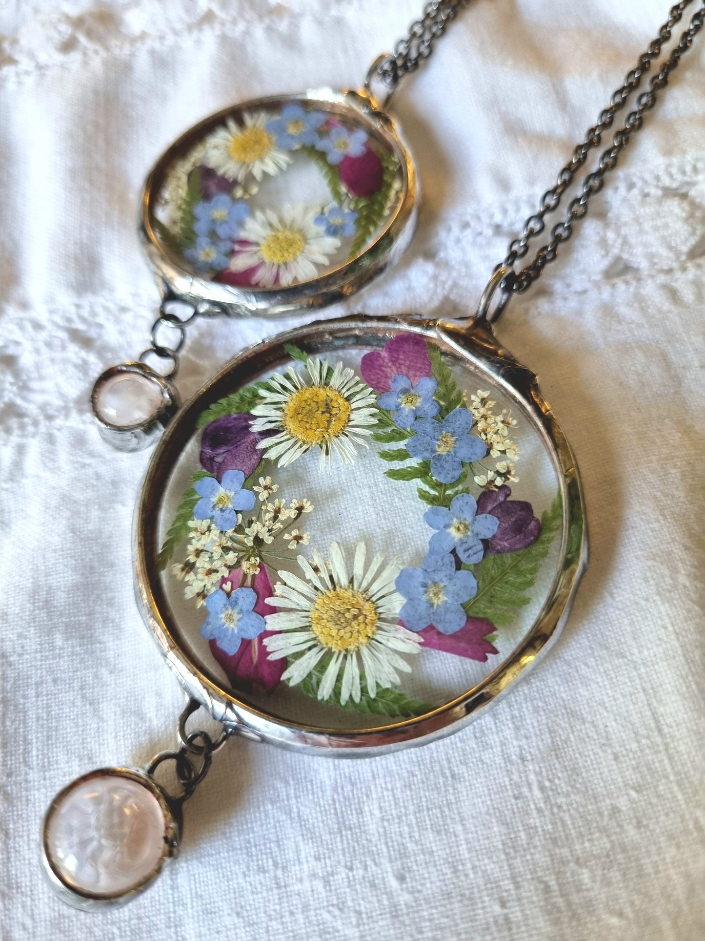 Midsummer necklace, Terrarium necklace.