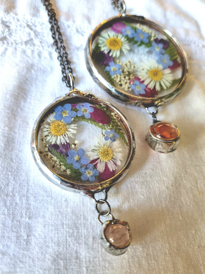 Midsummer necklace, Terrarium necklace.