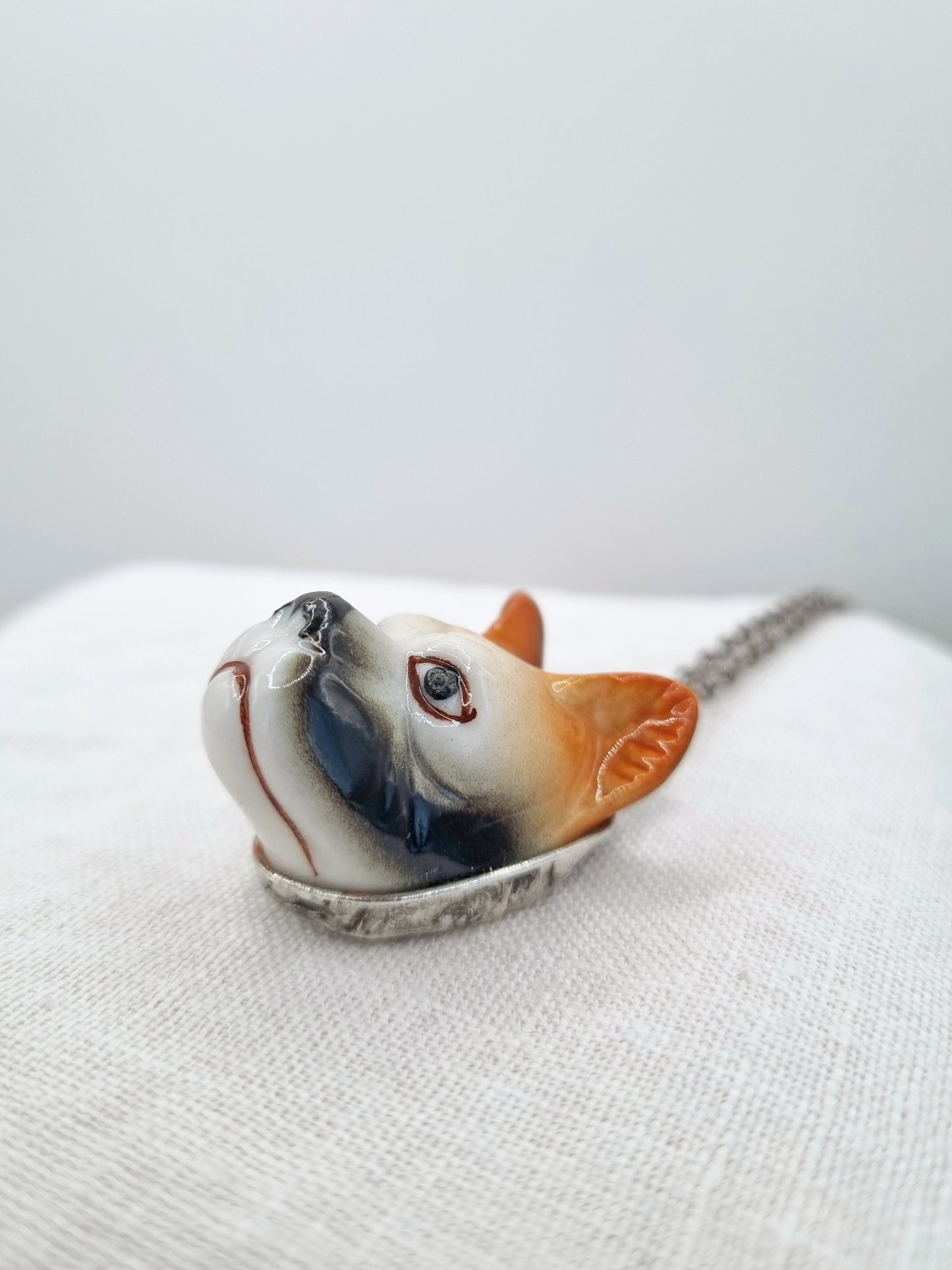 Boxer Dog porcelain necklace