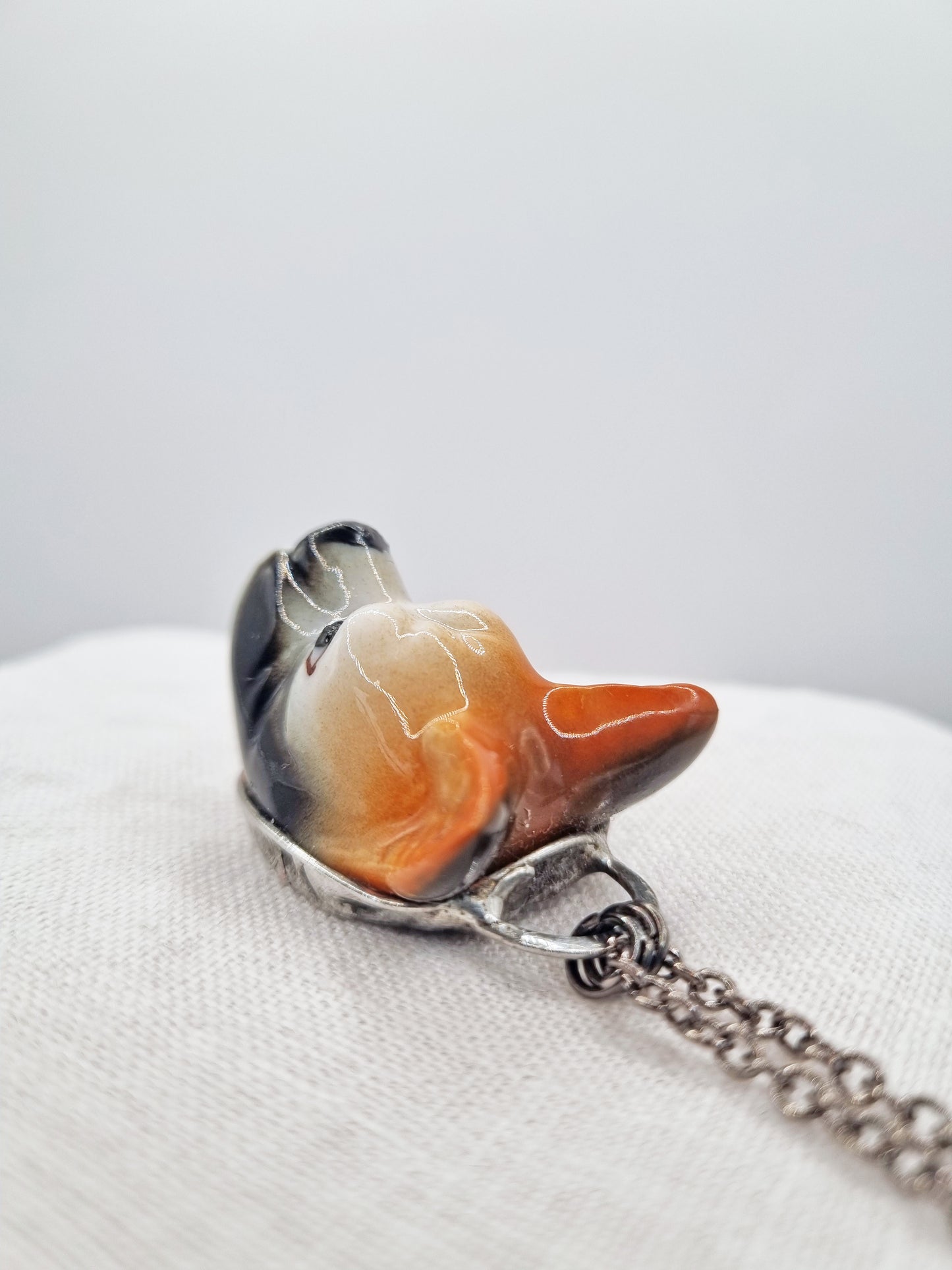 Boxer Dog porcelain necklace