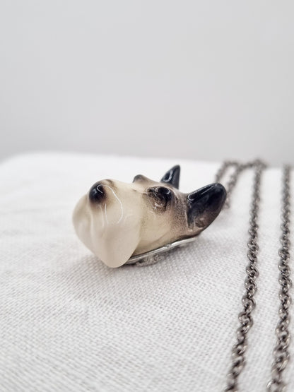 Schnauzer porcelain necklace, small