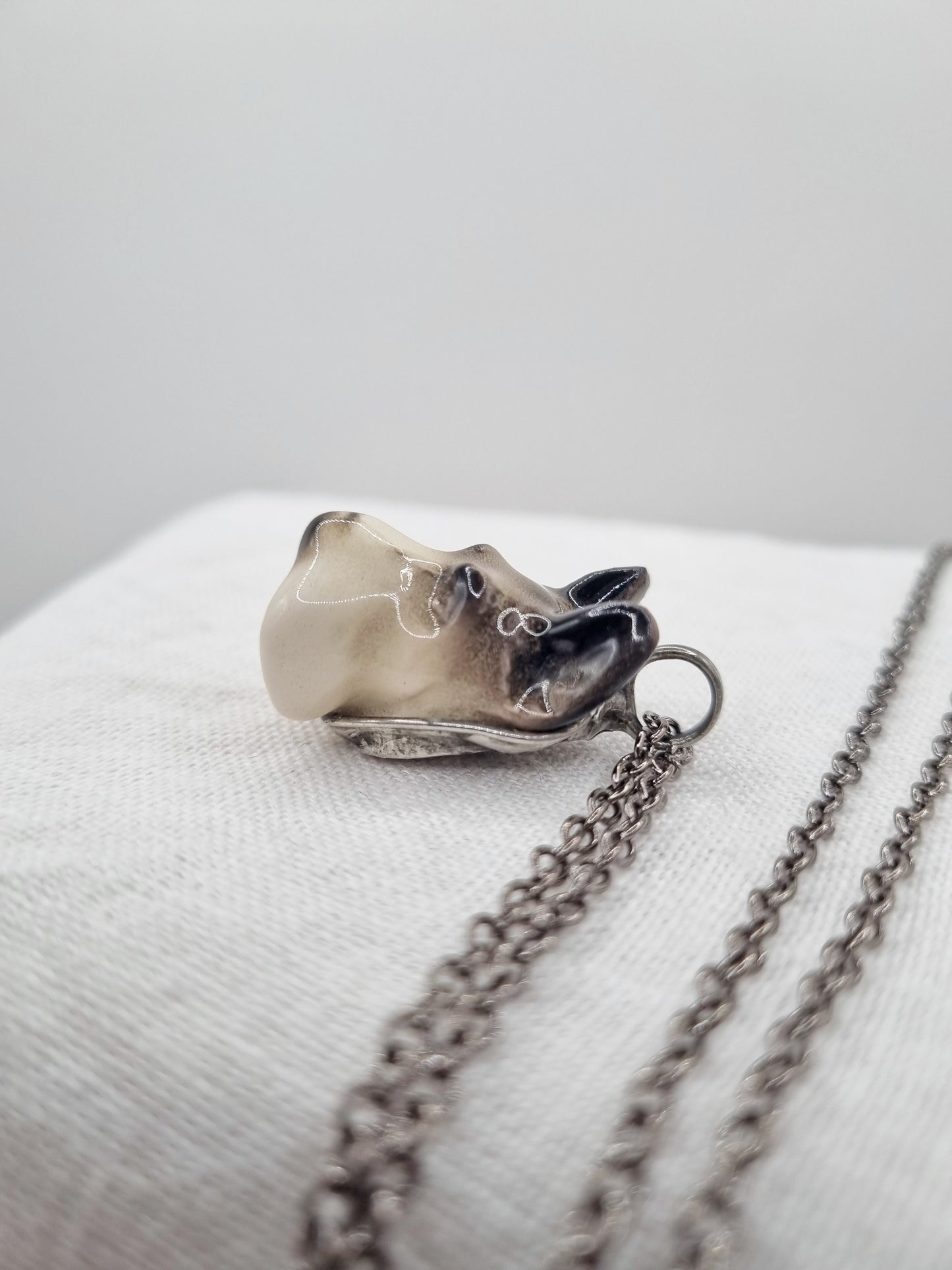 Schnauzer porcelain necklace, small