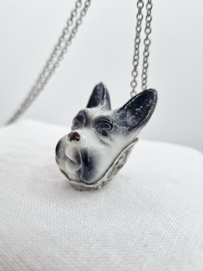Schnauzer porcelain necklace