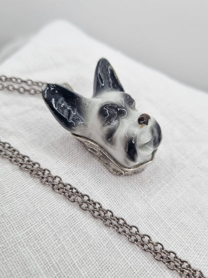 Schnauzer porcelain necklace