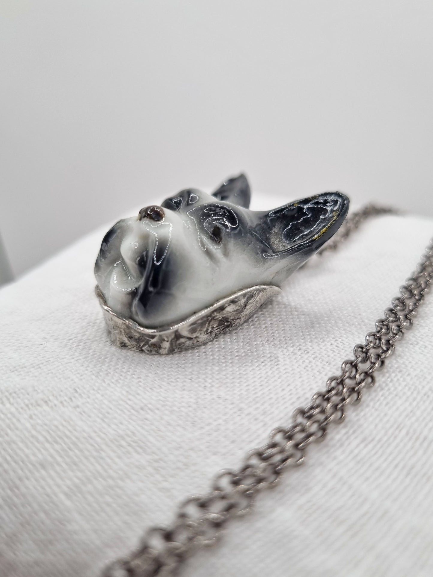 Schnauzer porcelain necklace