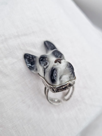 Schnauzer porcelain ring