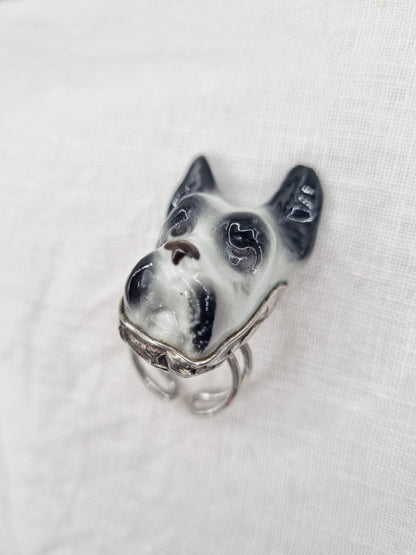 Schnauzer porcelain ring