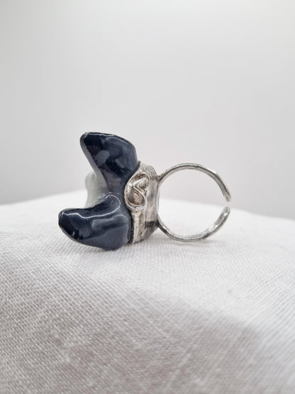 Schnauzer porcelain ring