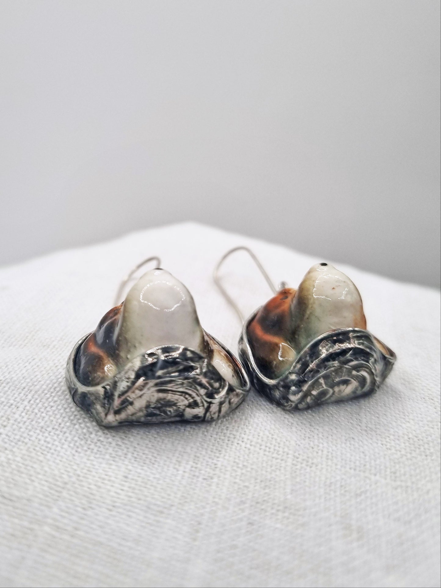 Beagle Dog porcelain earrings