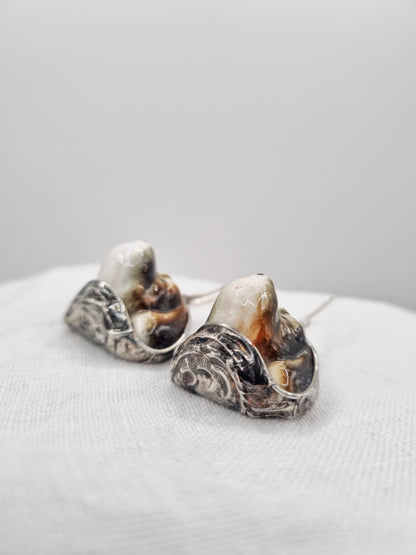 Beagle Dog porcelain earrings