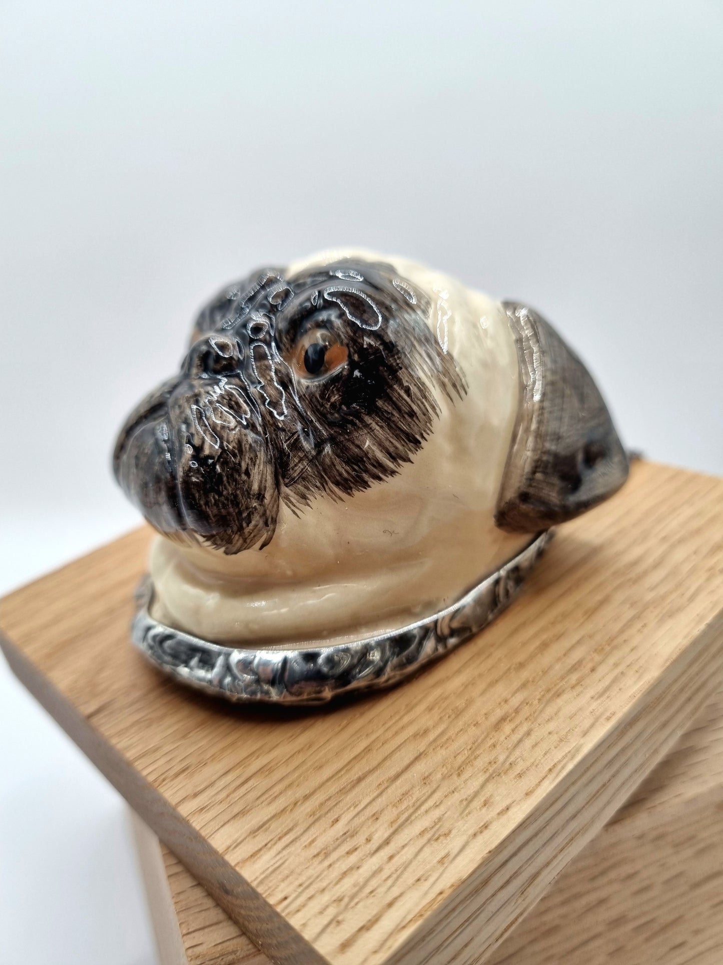 Pug porcelain necklace