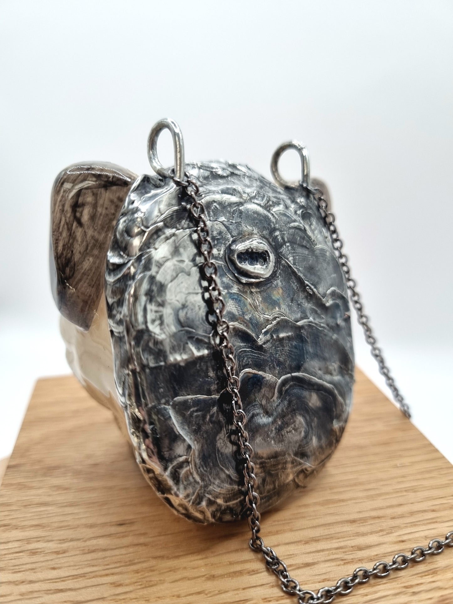 Pug porcelain necklace