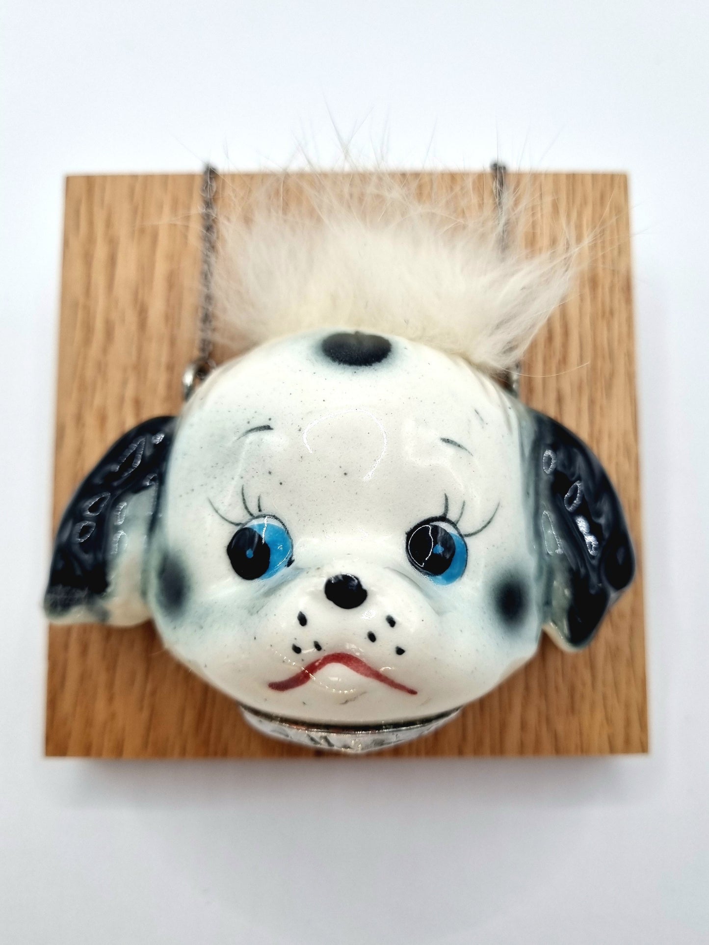 Hairy Dog porcelain necklace