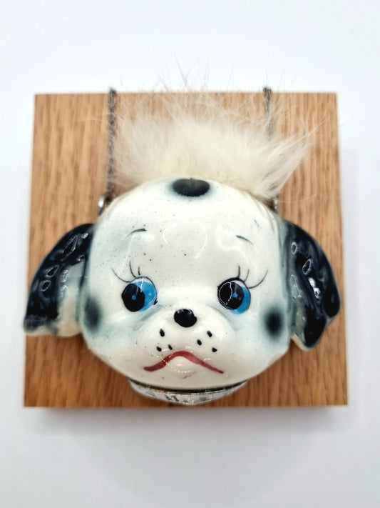 Hairy Dog porcelain necklace