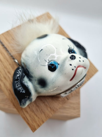 Hairy Dog porcelain necklace