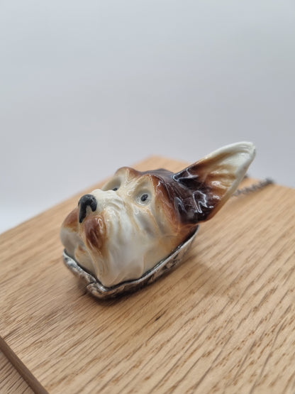 Lovely Dog porcelain necklace