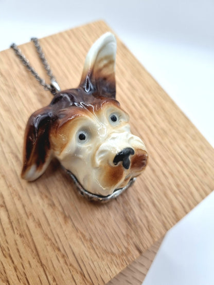 Lovely Dog porcelain necklace