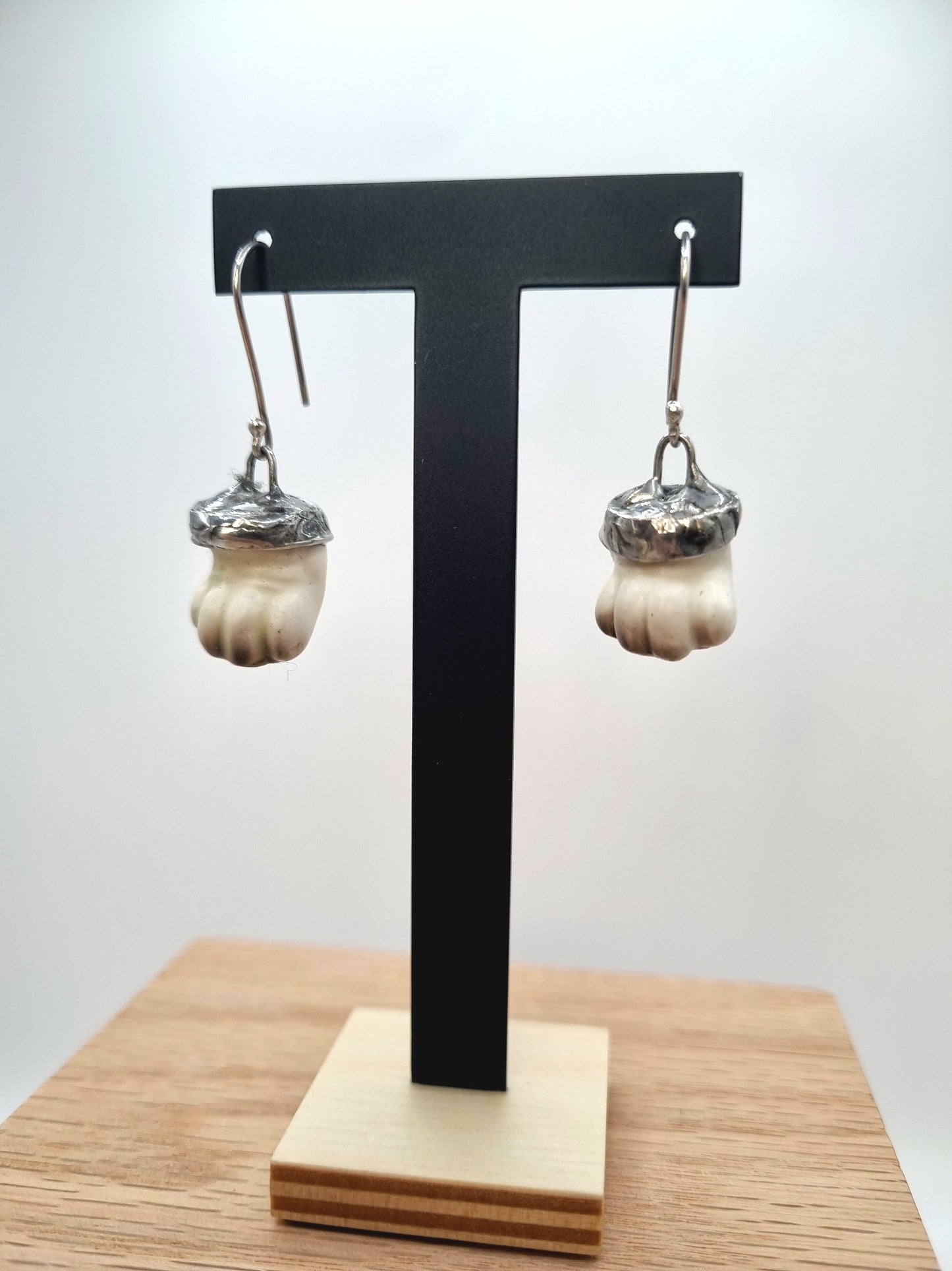 French Bulldog (brown) porcelain necklace with earrings