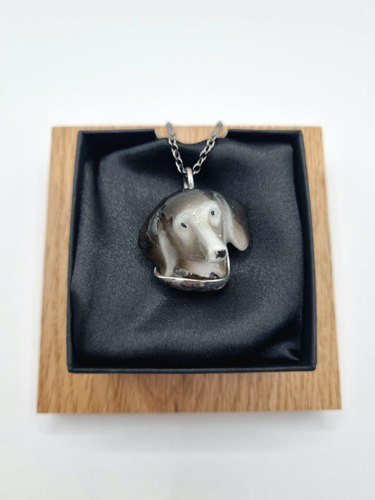 Dachshund (small) porcelain necklace