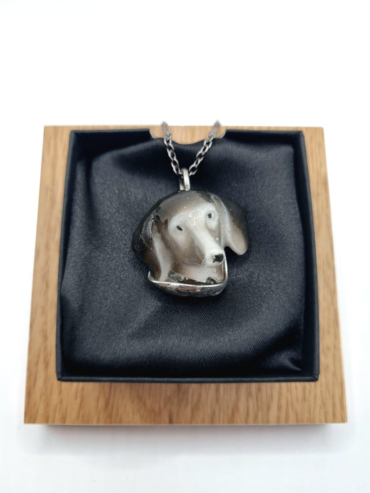 Dachshund (small) porcelain necklace
