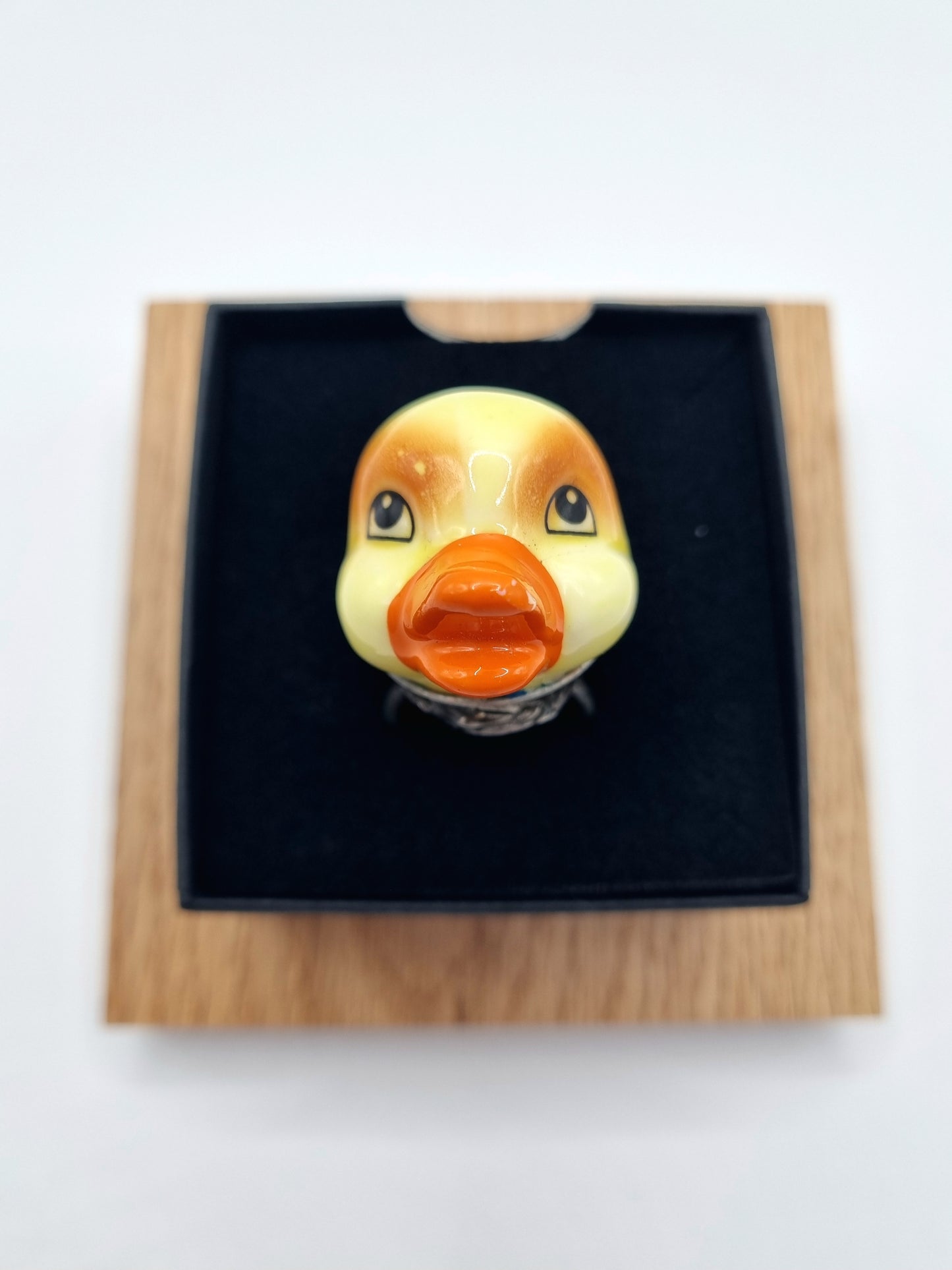 Duck porcelain adjustable ring