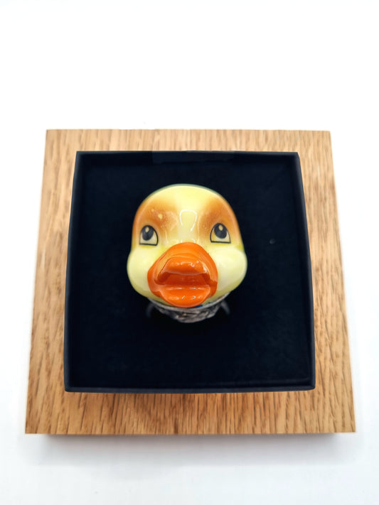 Duck porcelain adjustable ring