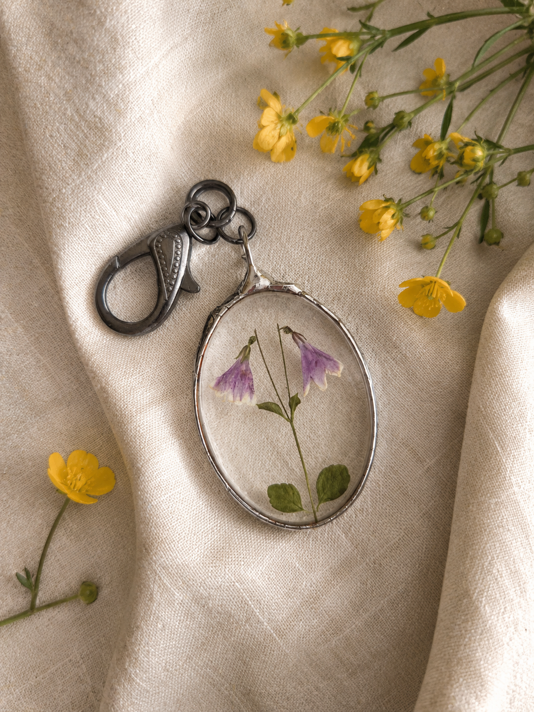 Twinflower Linnea Keychain.