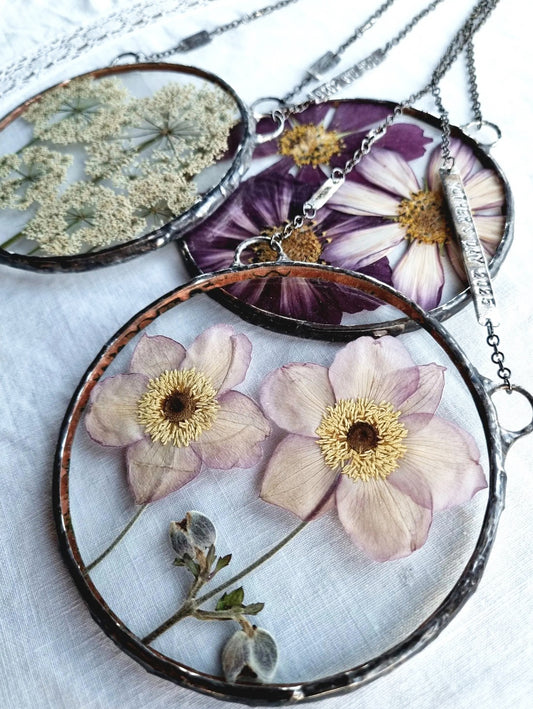 Mother's Day, wall hanging, Anemone, Cosmos or Queen Anne's lace Terrarium decor.