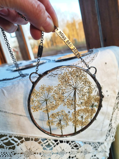 Mother's Day, wall hanging, Anemone, Cosmos or Queen Anne's lace Terrarium decor.