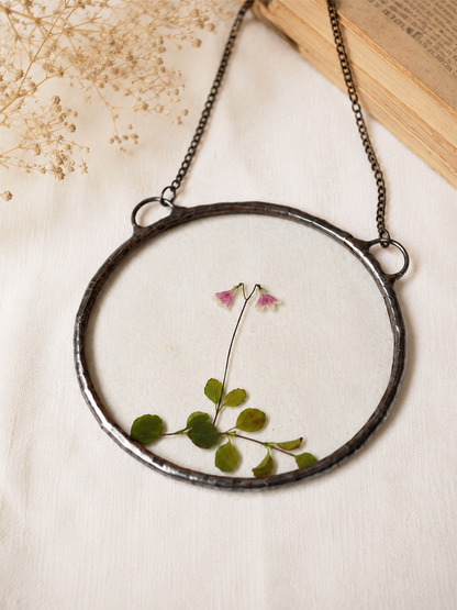 Linnea, Small Twinflower wall hanging, Terrarium decor.